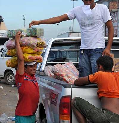 brazil, manaus, ferry workers