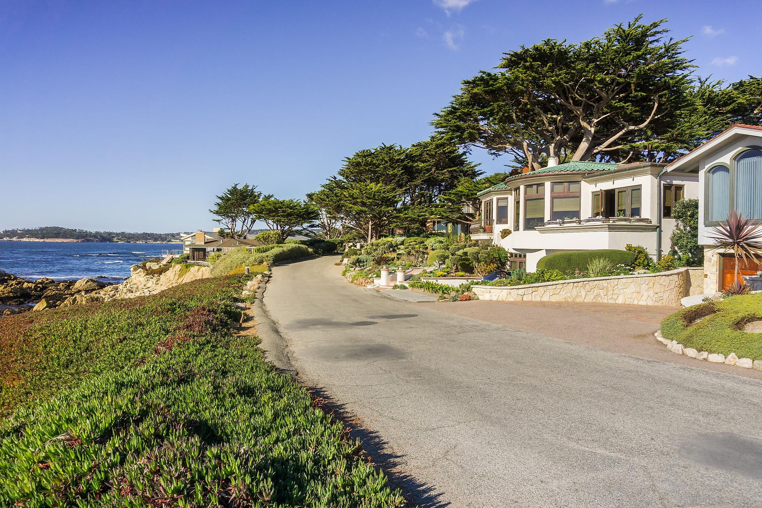 Pacific Ocean coast, in Carmel-by-the-sea, Monterey Peninsula, California.