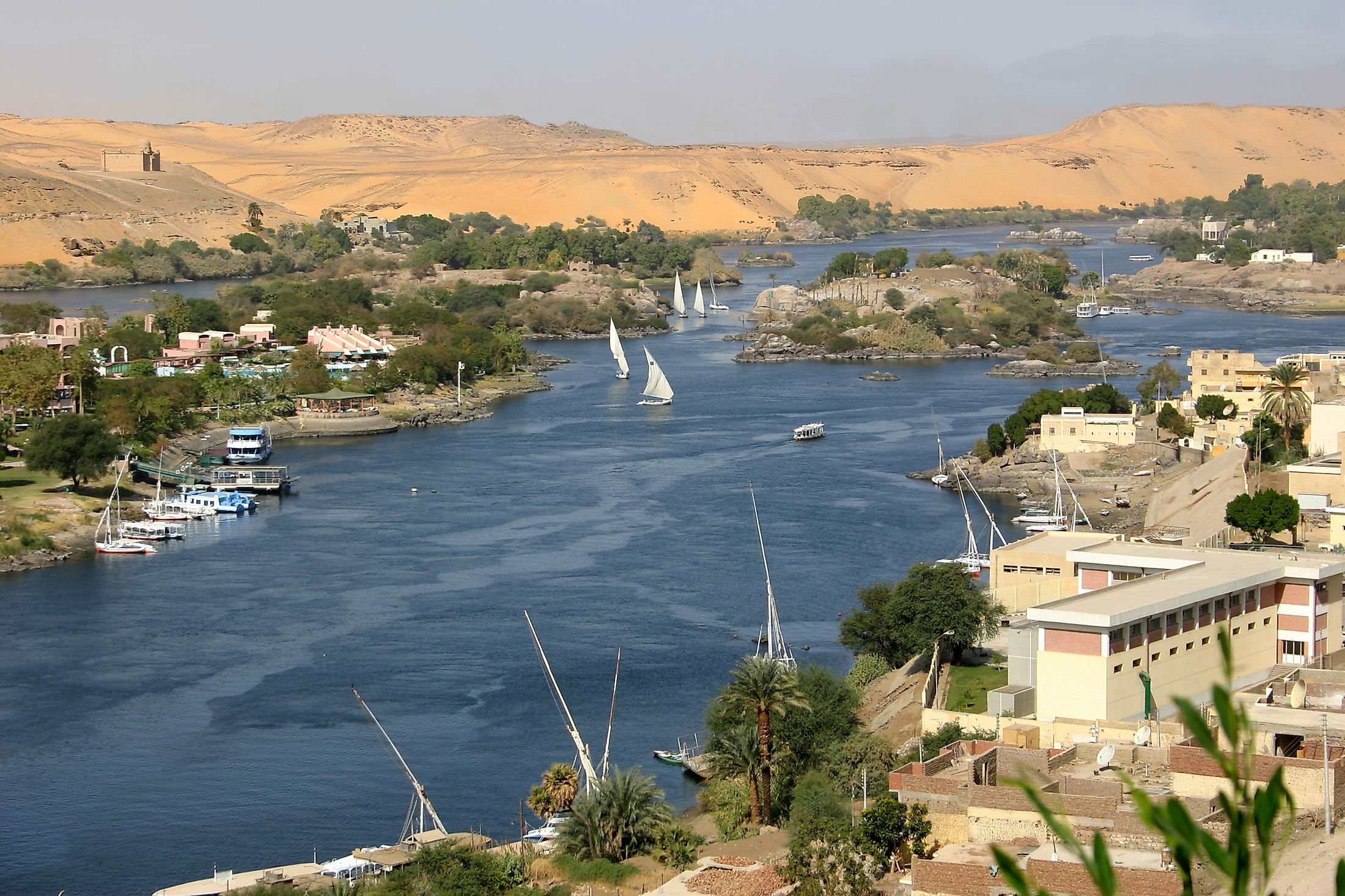 Nile River in Aswan, Egypt