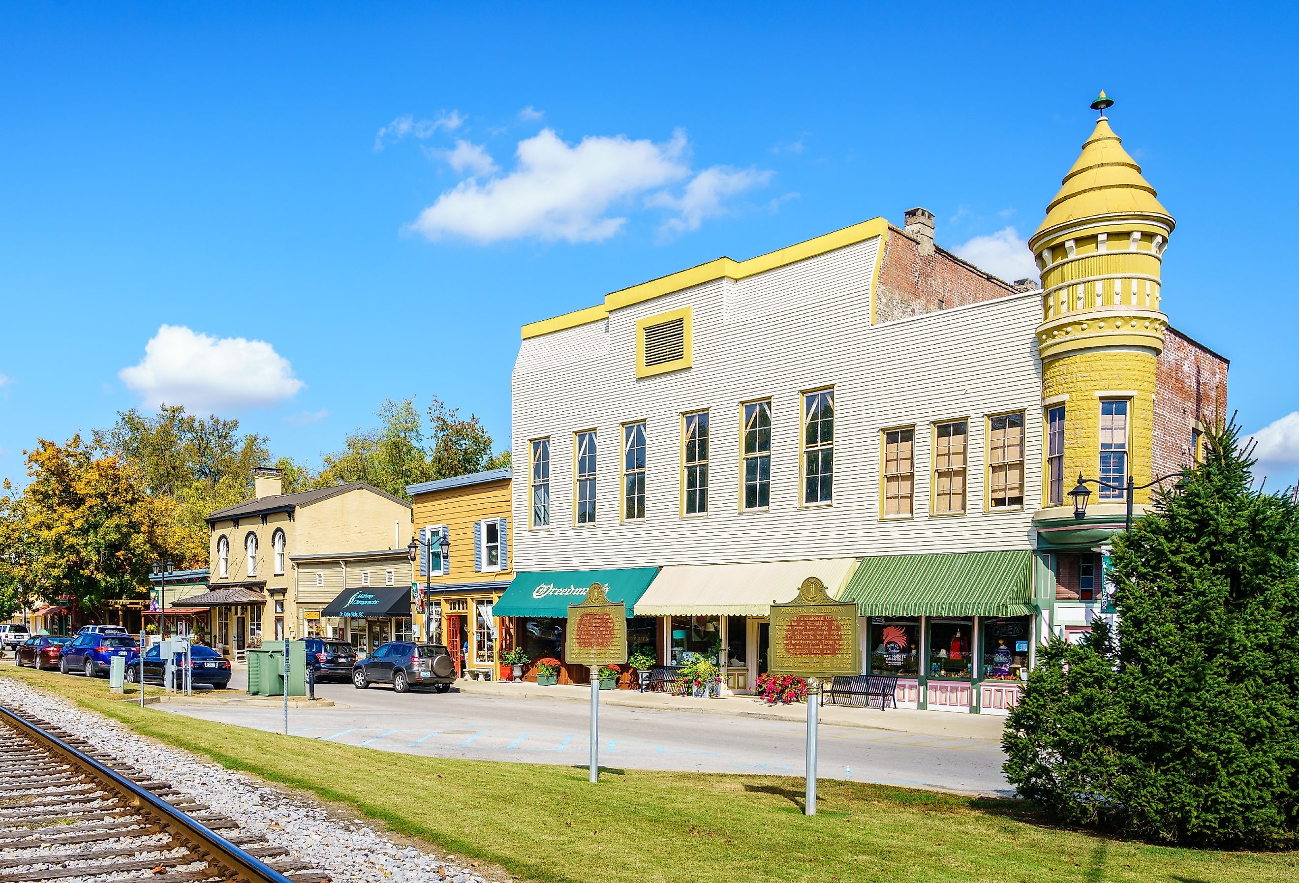 Main street of Midway, Kentucky. Image credit: Alexey Stiop via Shutterstock
