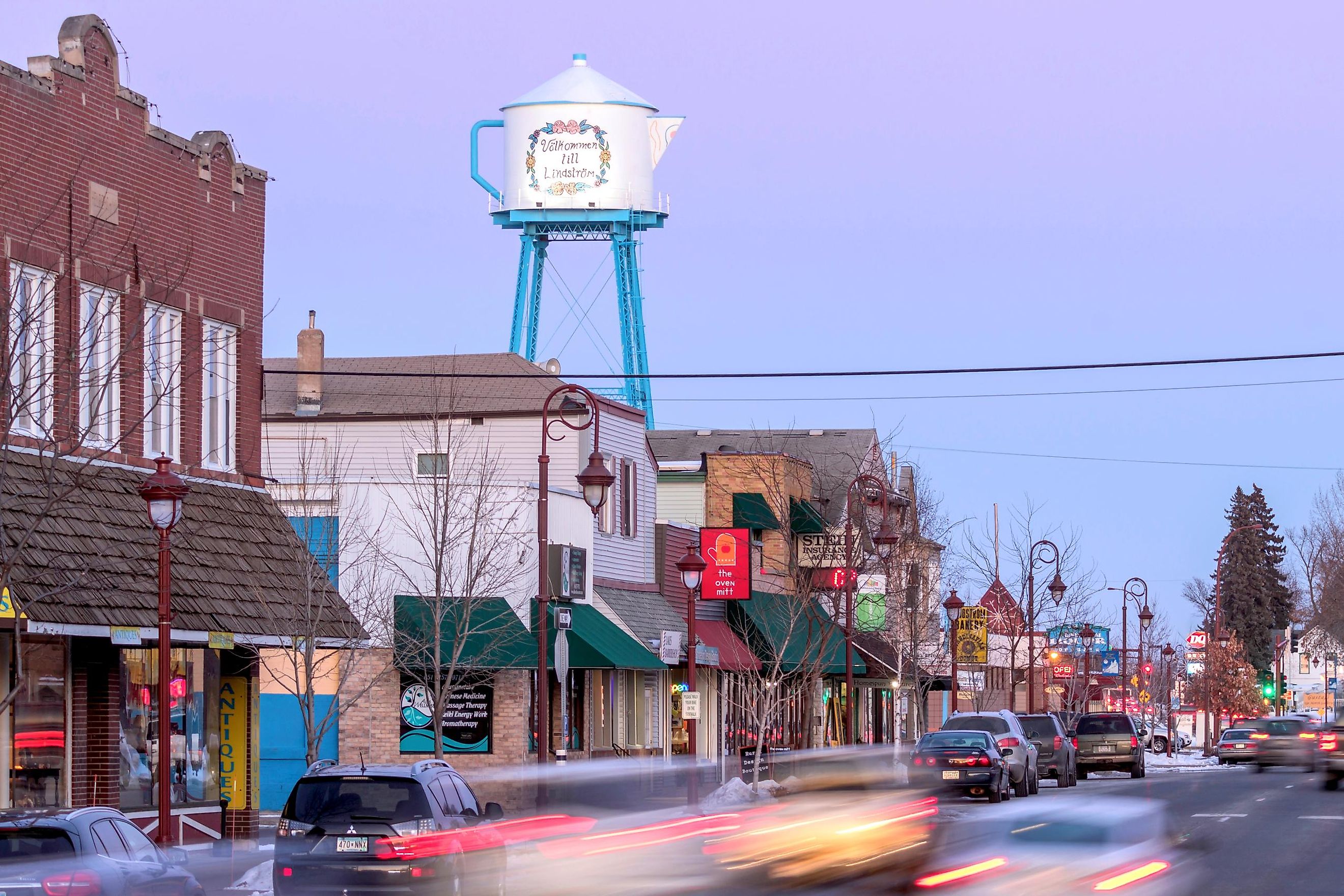 Rural Lindstrom, Minnesota and the Iconic Teapot Water Tower. Image credit Sam Wagner via Shutterstock