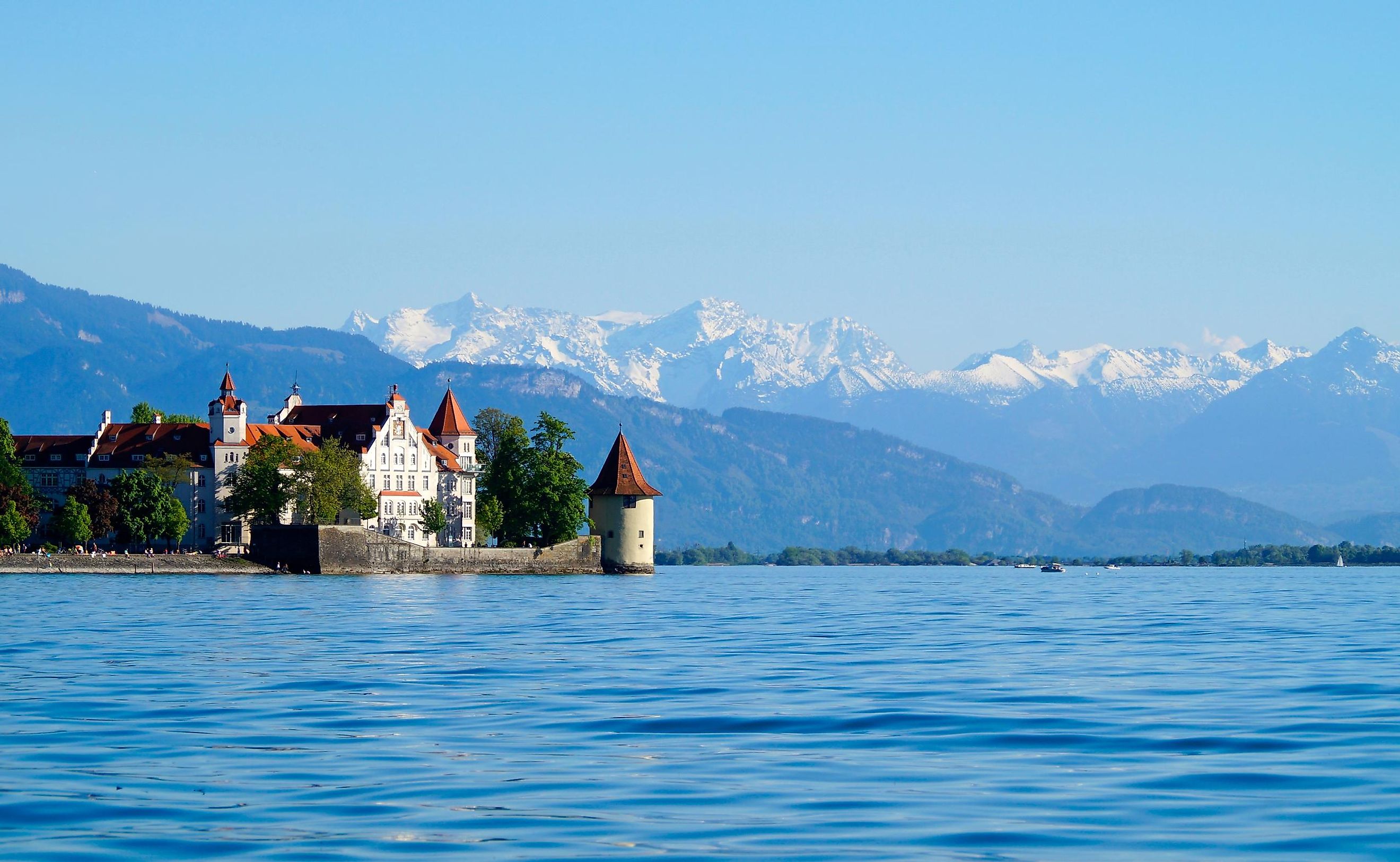 Beautiful island of Lindau on Lake Constance.