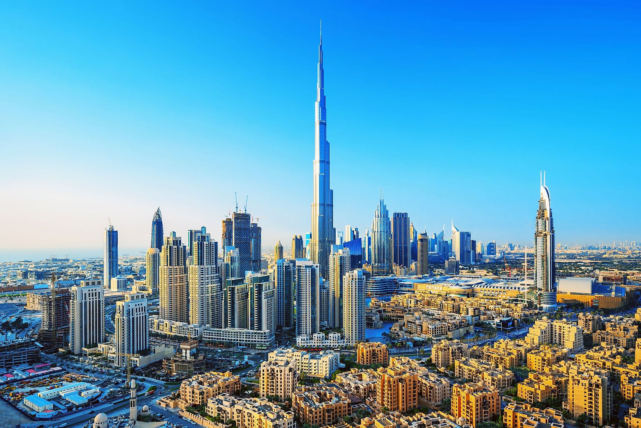 Amazing view of the Dubai futuristic skyline, Dubai, UAE