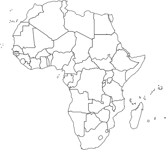 print this Outline Map of Africa