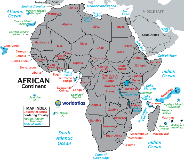 Map of Africa, Africa Maps, 