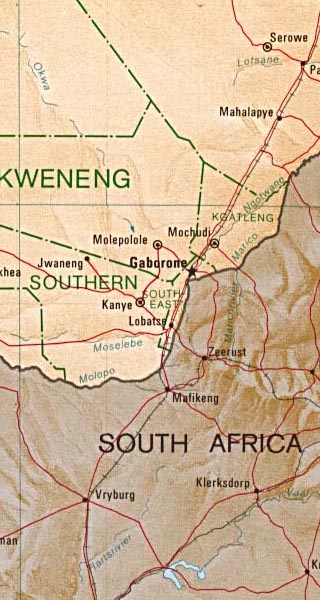 Botswana map