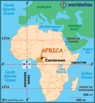 africa map cameroon
