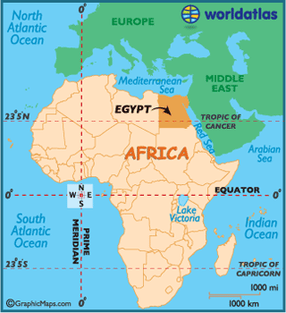 locator map of Egypt