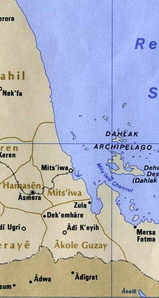 Eritrea map