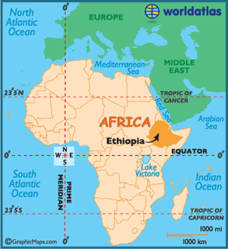 Printable World   Countries on African Maps  Africa Maps Ethiopia Map Information   World Atlas