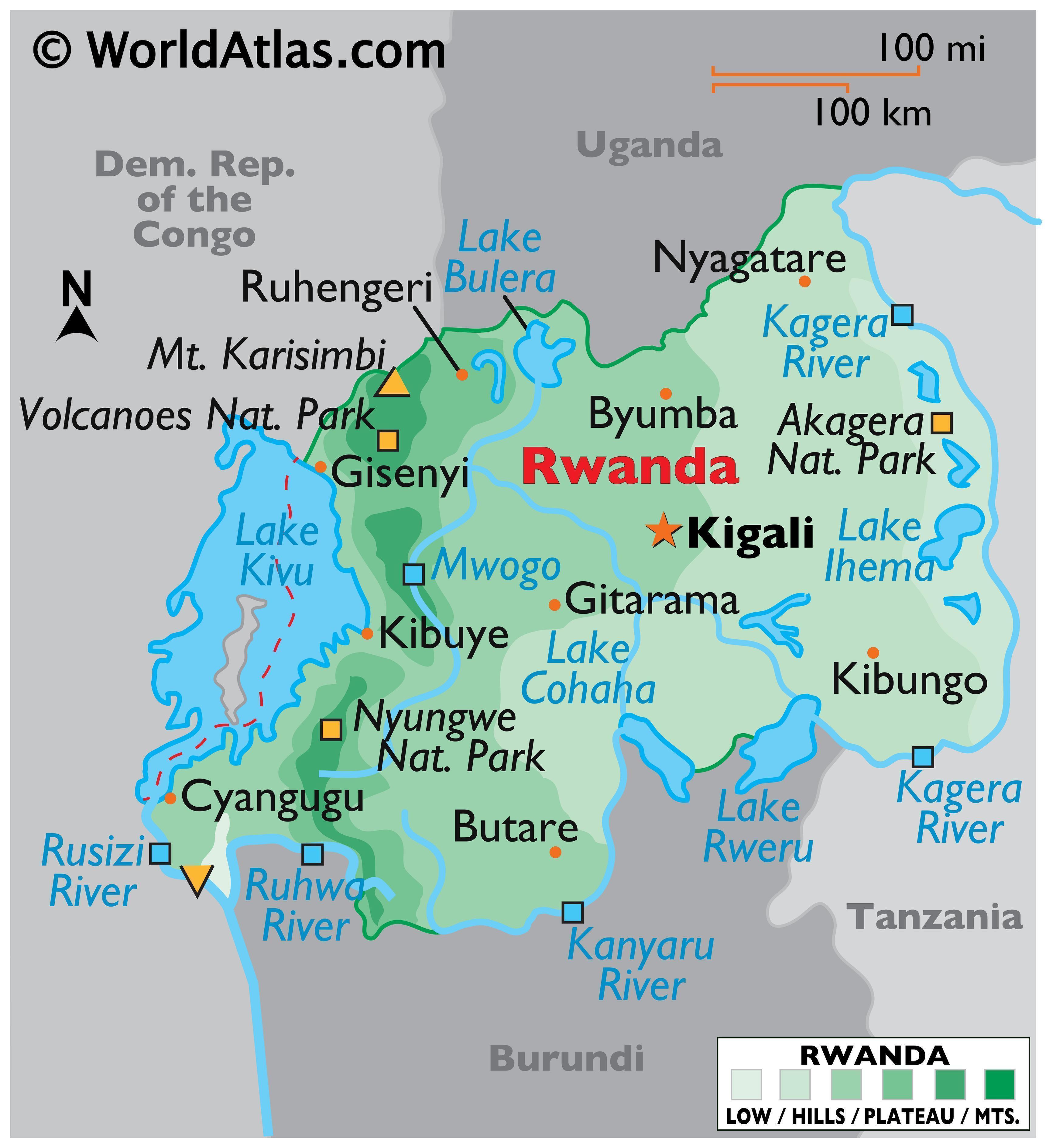 Map of Rwanda