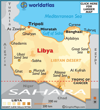 World Atlas  on Libya   African Country Maps  Libya Maps Facts History   World Atlas