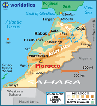 World Climate  on African Maps  Africa Maps Morocco Map Information   World Atlas