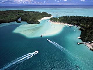 Aerial View over Mauritius