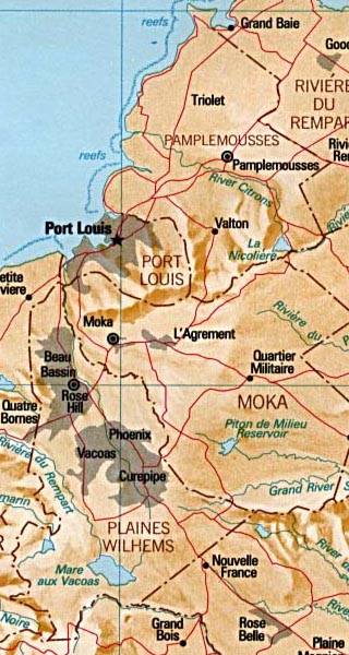 Mauritius map