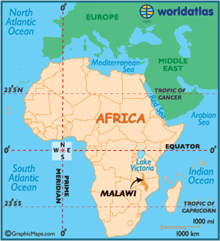 print this Malawi Locator Map