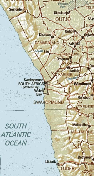 Namibia map