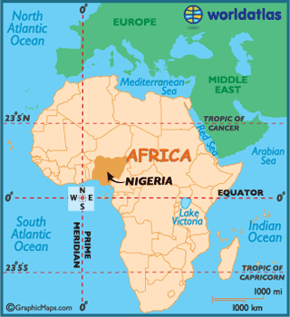 Outline   World on Map Of Nigeria   Nigeria Map  Nigeria Information   World Atlas Com