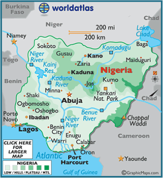 World Physical  on African Maps  Africa Maps Nigeria Map Information   World Atlas