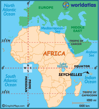 locator map of Seychelles