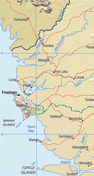 Sierra Leone map