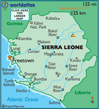  World  Children on Map Of Sierra Leone   Sierra Leone Map  Countries In Africa   World