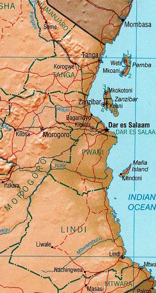 Tanzania map