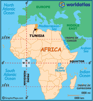 TUNISIA Map / Geography of TUNISIA / Map of TUNISIA - Worldatlas.com