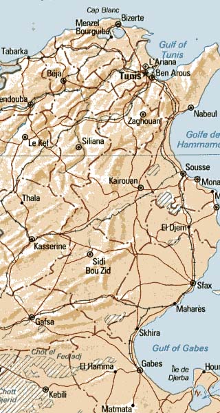 Tunisia map