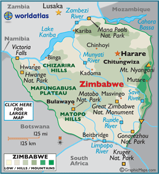 Maps Zimbabwe