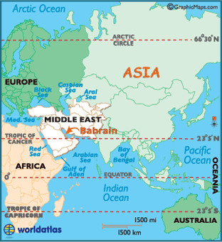 Close[X] Asian Countries and major territories - Middle East Countries shown