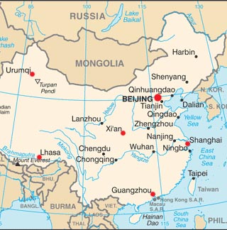 China Latitude, Longitude, Absolute and Relative Locations - World Atlas