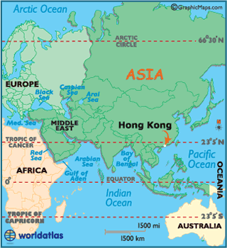 locator map of Hong Kong