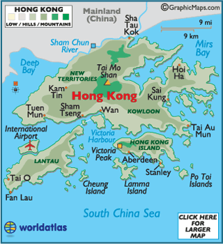 map of Hong Kong