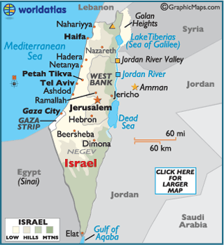 map of Israel