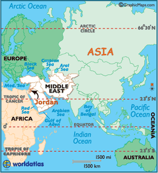 jordan africa map