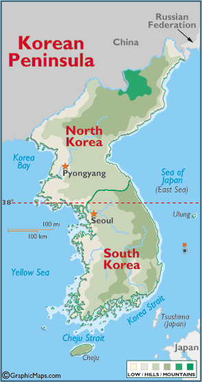 north korea map outline. Korean Peninsula Map, Map of