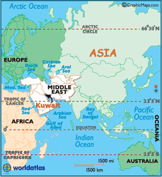 World  India on Map Of Kuwait   Asian Maps  Asia Maps Kuwait Map Information   World
