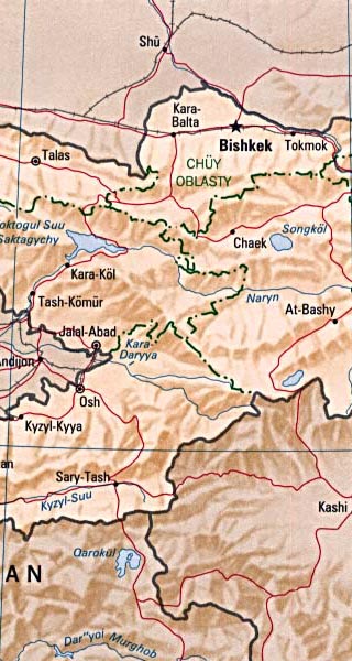 Kyrgyzstan map