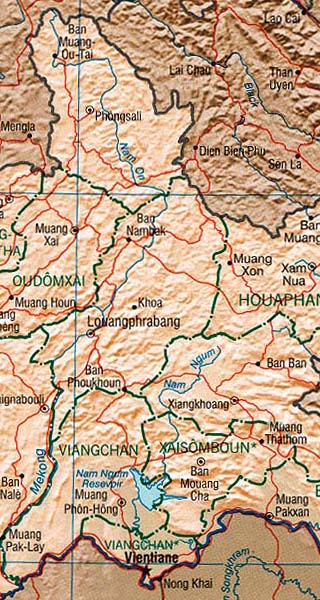 Laos map