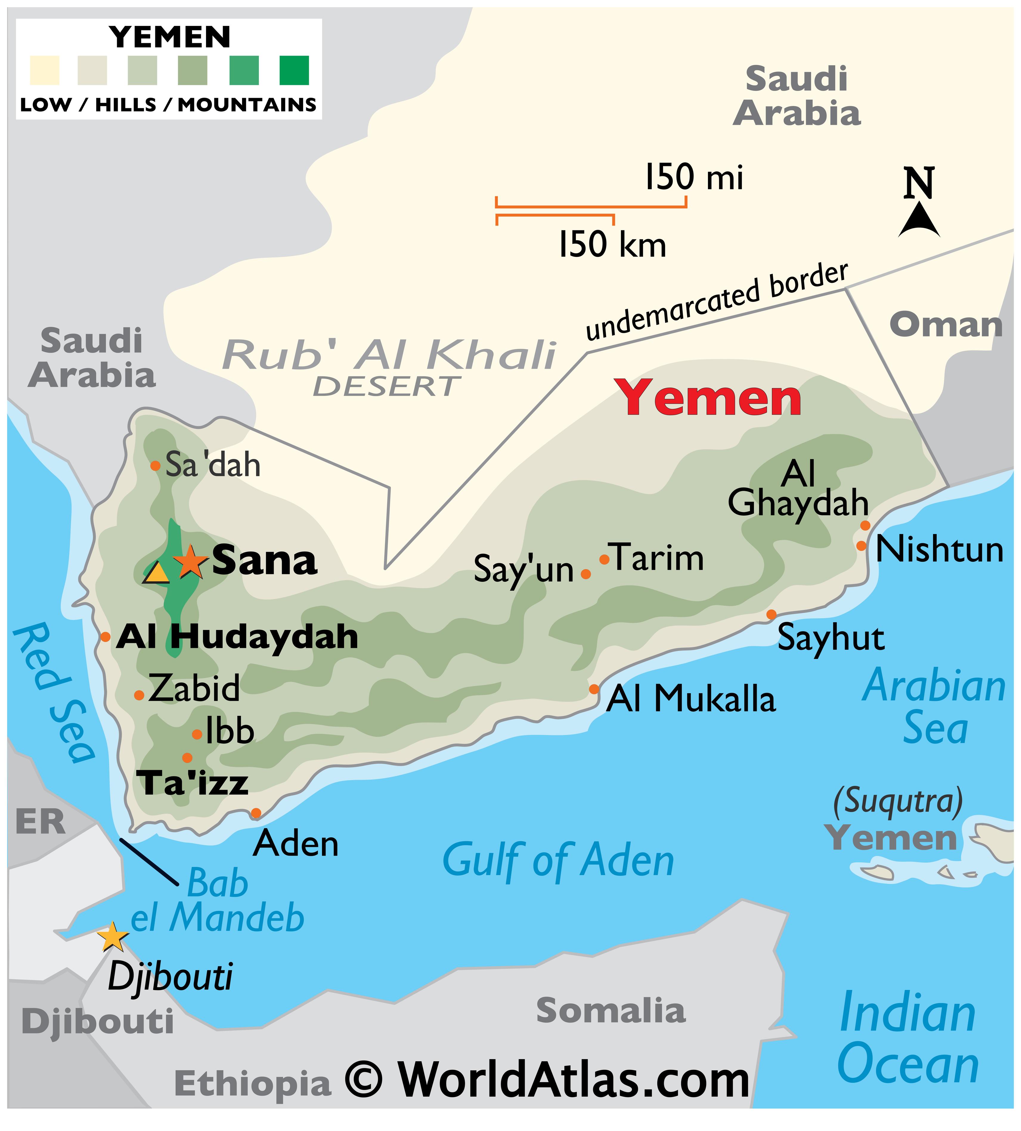 Large Yemen Map