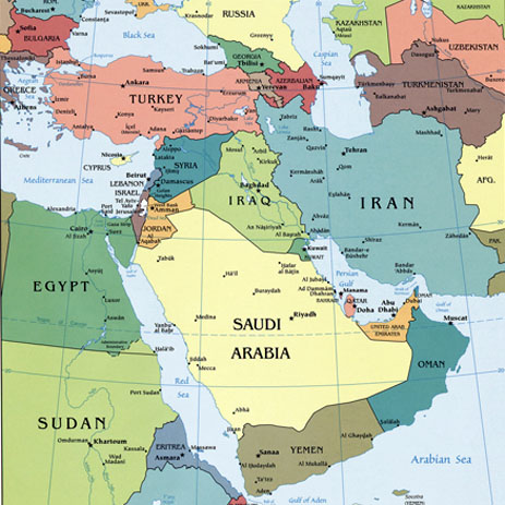  World on Middle East Map  Map Of Middle East  Turkey  Iraq  Dubai Map