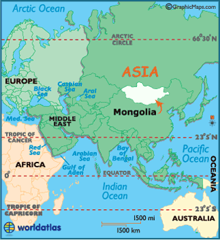 mongolian steppe map