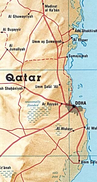 Qatar map