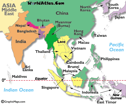 Image result for southeast asia map