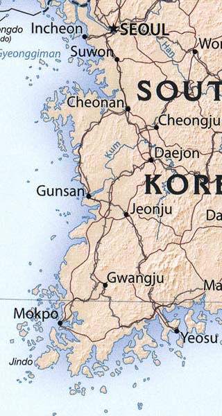 South Korea map