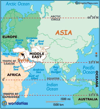 locator map of Syria