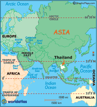 Thailand Mountains Map
