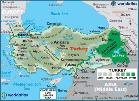 World Countries  on World Map Asia Middle East Turkey Select Another Asian Country