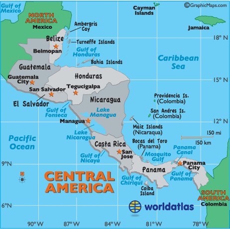 Central America Map